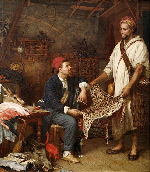 John Evan Hodgson The french naturalist in Algiers china oil painting image